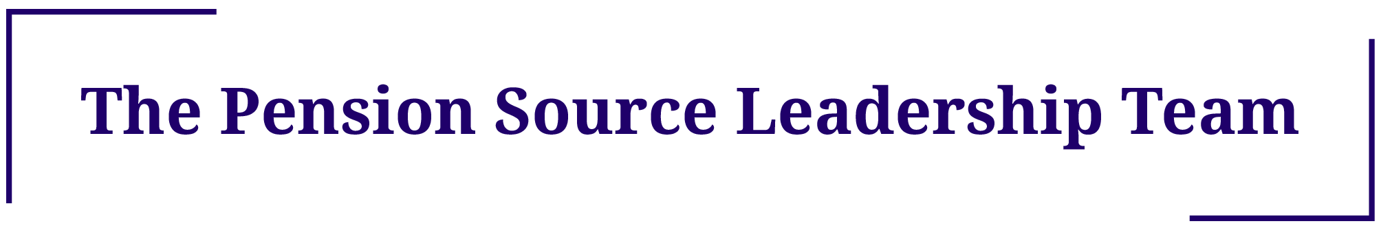Graphic says The Pension Source Leadership Team